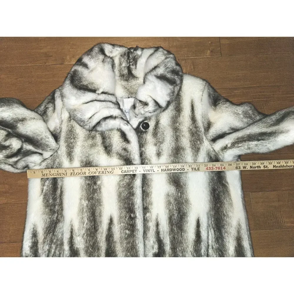 NWT! Pamela McCoy Tiger Print Faux Fur Coat Size 2X Vintage